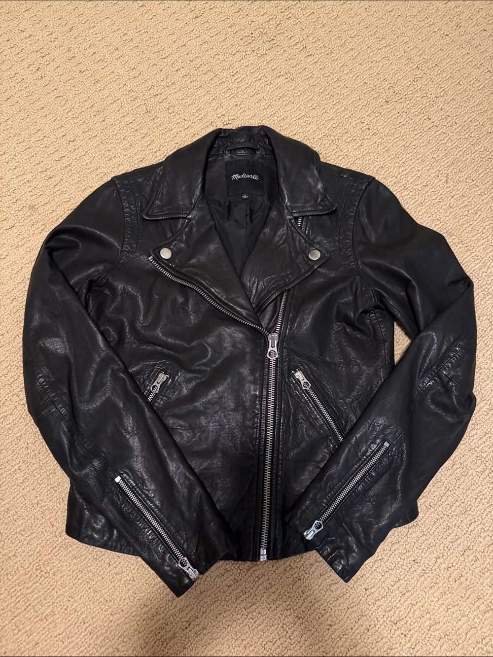 Madewell washed leather moto jacket